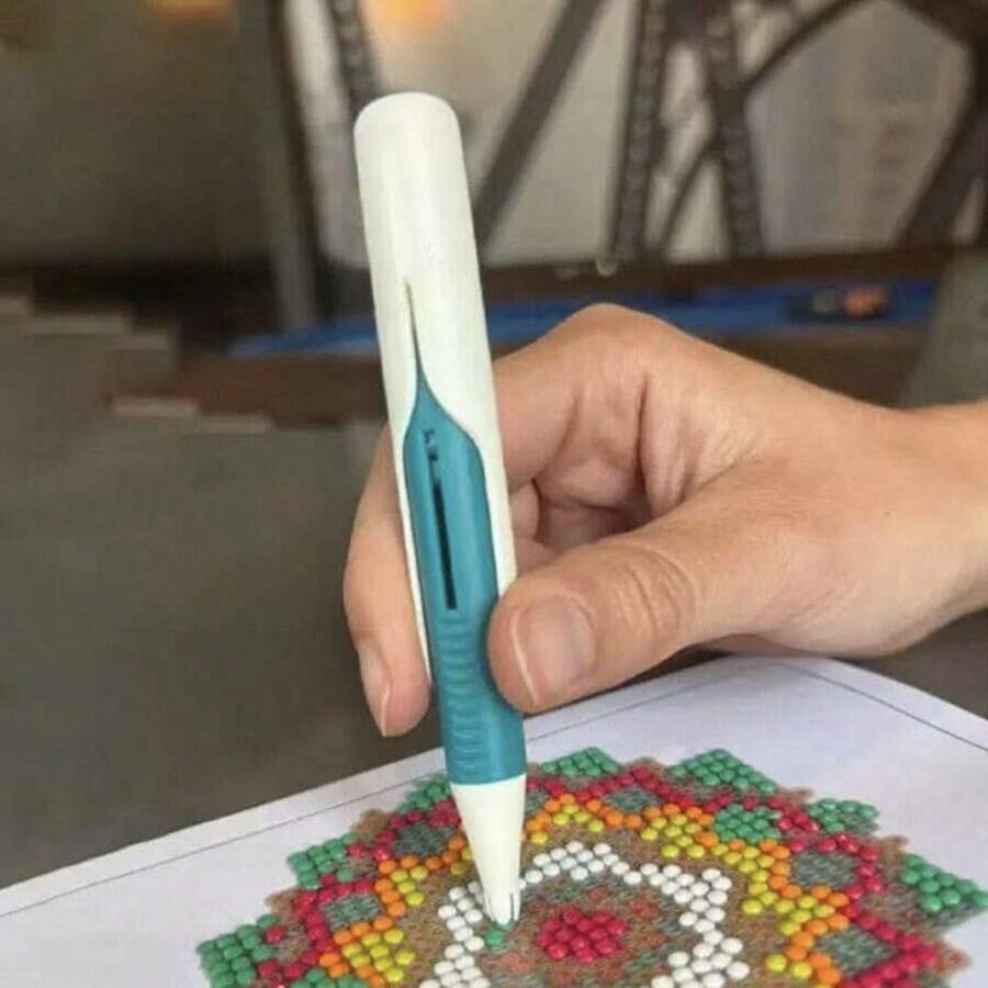1pc New Automatic Diamond Painting Bead Dispenser, Anti-Clogging Fast Diamond Dispensing Pen, Ergonomic Handheld Diamond Painting Tool, Precise Color-Separating Dotting Pen, Handmade DIY Diamond Painting Accessory - Multicolor - View 1