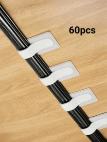 20pcs Reusable White Self-Adhesive Nylon Cable Clips, Strong Adhesive Backing Cable Management Straps, Suitable For Home, Office, Car, Workshop Wire Organization And Cable Management, Keep Cables Neat And Organized - Storage - View 10