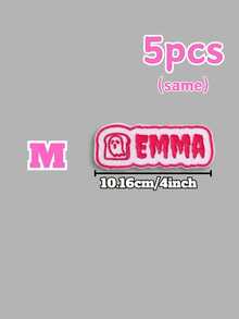 1/3/5pcs Customized Halloween Embroidered Name Patches, Personalized Name Labels For Clothing, Hats, Backpacks, Bridesmaid Name Tags, Text Patches For Lunch Boxes, Iron-On Name Labels, Customizable Aesthetic Apparel Decor - Multicolor 4 - View 18