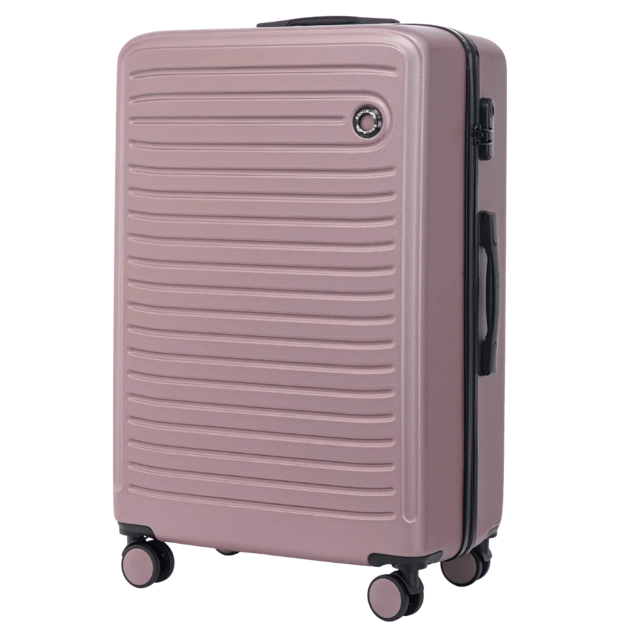 W WINGS Suitcase ABS+ COOT Travel Luggage (28"/24"/20") Durable | 360° Wheels | Combination Lock | Travel Cabin, Large And Medium Free On Board ROSE GOLD - Rose Gold - View 1