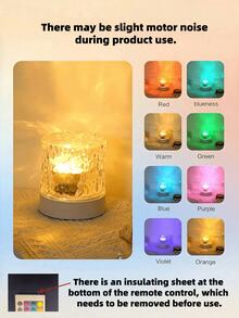 USB Plug-In Dynamic Light Effect Night Light, Cylindrical Water Ripple Design, Rotatable Light, 3 Colors & 16 Colors Optional, Atmosphere Projection Lamp, Suitable For Birthday Photography, Outdoor Camping, Bedroom, Hallway, Living Room Home Decor - Cylindrical Water Ripples - View 8