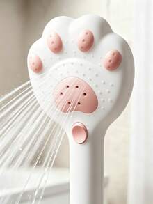 1 PC Adjustable Handheld Shower Paw Design,Wall-Mounted Shower, Large Water Flow Shower Head , Suitable For Bathroom, Wall Installation And Hanging, Made Of Plastic Material,For Refreshing Bathing Experience, Ideal For Holiday Gifts - Multicolor - View 2