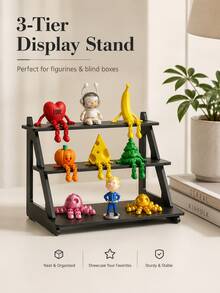 3-Tier Stepped Display Rack, Desktop Tiered Storage Organizer, Stepped Storage Shelf, Suitable For Displaying Small Decor, Collectibles, Figurines - Multiple Styles - View 3