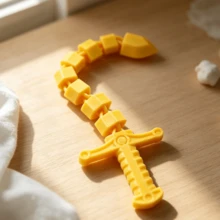 Transformable Sword Toy, 3D Printed Full Articulation, Creative Gag Gift, Stress Relief - Gold - View 5