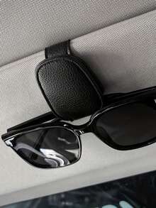 1pc Universal Car Sun Visor Glasses Clip, Made Of PVC Material, Car Glasses Holder, Car Interior Decoration, Glasses Storage Rack, Essential Travel Accessory, Car Supplies - Multicolor - View 16