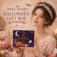 JOJO DIARY 5PCS/Halloween Face Makeup Set, Multi-Functional Blush Stick/Eyeliner/Natural Foundation/Thumb Puff/Lip Gloss, Long-Lasting, Waterproof, Sweat-Resistant, Essential Halloween Makeup Gift Box - Multicolor - View 9