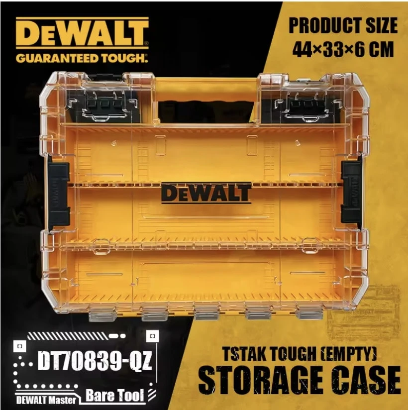 DEWALT TSTAK 特大號零件收納盒附手把,可攜式五金整理盒附隔板,適用螺絲起子頭、螺絲、螺帽、螺栓及小型配件的收納盒 - A - 查看 1