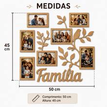 Porta Retrato Parede MDF Família 7 Fotos Decorativo Galhos Sala Quarto - 7Pcs - Visão 3