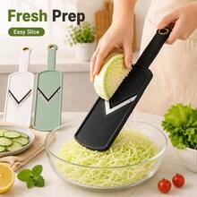 3/2/1pc Japanese Style Multi-Function Handheld Cabbage Shredder & Slicer, Cucumber Lemon Potato Onion Grater, Vegetable Chopper, Fruit Cutter, Potato Slicer, Onion Chopper, Home Salad Prep Kitchen Accessory, Kitchen Utensil, Kitchen Tool, Cooking Tool - Multicolor - View 7