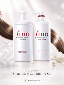 Fino Premium Touch High-End Hair Care Set Shampoo & Conditioner, Essence-Infused Formula, Smooths Frizz, Repairs Split Ends, Creates Voluminous & Full Hair - Shampoo+Conditioner - View 10