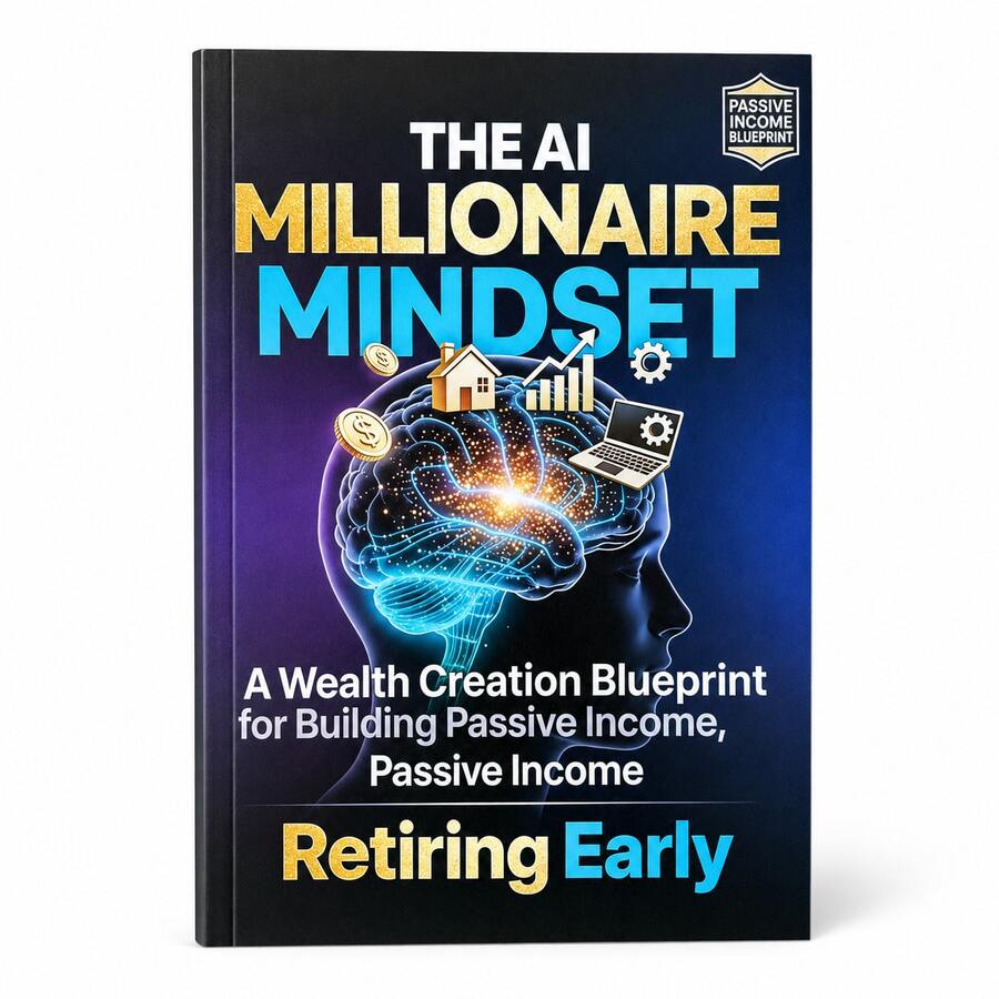 AI Wealth Mindset Hardcover Book: Passive Income & Wealth Creation Guide, Early Retirement Financial Mindset Reader, AI Side Hustle Income Generation Reference, Personal Wealth Enhancement Learning Manual - Style 1 - View 1