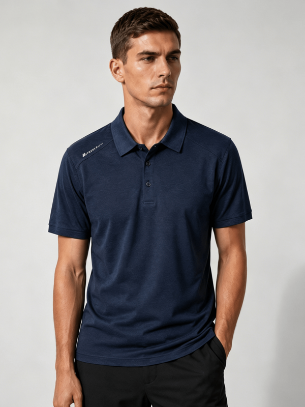 Kemeja Tenis Olahraga Pro Man Wardrobe, Kemeja Polo Lengan Pendek Pria untuk Olahraga dan Rekreasi Luar Ruangan di Musim Panas