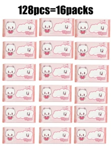 8/16/32/64/128Pcs, 8Pcs/Pack Cute Mini Portable Cleaning Wipes, For Daily Object Cleaning, Desktop Dust Removal & Home Furniture Cleaning, Ideal For Travel, Office, Kitchen Use (For Item Cleaning Only; Do Not Use On Human Skin!) - A Multicolor - View 8