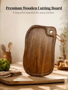 Rosewood Cutting Board, High-Quality Wooden Cutting Board, Cutting Board With Hanging Rope, Chopping Board, Hanging Cutting Board, Cutting Board With Groove For Drainage, Convenient For Daily Use, Suitable For Preparing Fruits, Vegetables, Fish And Meat, Perfect For Restaurant, Picnic, Backyard, Holiday Party And Other Occasions, Kitchen Accessories, Kitchen Supplies, Kitchen Tools, Holiday Gift, Cutting Board, Chopping Board, High-End Texture Suitable For Gifting - View 3