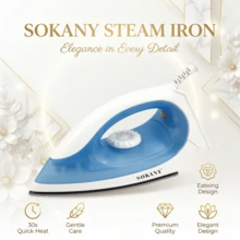 SOKANY-898A Handheld Electric Iron, Mini Portable Travel Iron For Students, Ceramic Soleplate Design, Suitable For All Types Of Clothing, Constant Temperature Ironing, Non-Damaging To Clothes, Adjustable Temperature Control, Overheat Protection - Blue - View 2