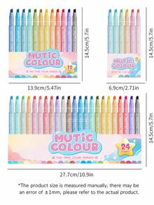 18-Color Highly Attractive Highlighter Set, Suitable For Daily Drawing/Note-Taking/Journaling, Perfect As Gifts For Friends/Children On Christmas/Halloween/Easter And Other Holidays. - Multicolor - View 8