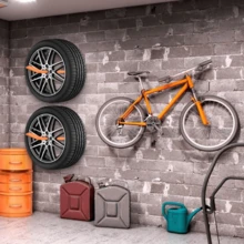4/8 X Car Tire Wall Mount Tire Rim Hook Tree Shelf Bracket - Orange - View 4