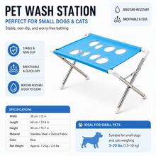 1pc Foldable Pet Bathing Stand (60*40*33cm), Portable Elevated Pet Bathing Rack With Breathable Mesh Surface, Suitable For Dog And Cat Bathing, Blow Drying And Grooming, Suitable For Large, Medium And Small Dogs And Cats, Stable Fixed Pet Bathing Accessory - 60*40*33cm - View 7