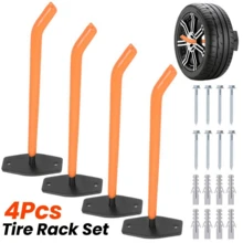 4/8 X Car Tire Wall Mount Tire Rim Hook Tree Shelf Bracket - Orange - View 10