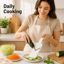 3/2/1pc Japanese Style Multi-Function Handheld Cabbage Shredder & Slicer, Cucumber Lemon Potato Onion Grater, Vegetable Chopper, Fruit Cutter, Potato Slicer, Onion Chopper, Home Salad Prep Kitchen Accessory, Kitchen Utensil, Kitchen Tool, Cooking Tool - Multicolor - View 10