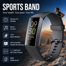 GAWSUG Smart Watch, 1.1" AMOLED Always-On Display With Body Temperature & Blood Pressure Monitor, For Fitness Workout & Daily Life, For Men Women, IP68 Waterproof Activity Tracker Compatible With Android IOS, Message Reminder Perfect Family Gift - Multicolor - View 14
