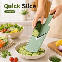 3/2/1pc Japanese Style Multi-Function Handheld Cabbage Shredder & Slicer, Cucumber Lemon Potato Onion Grater, Vegetable Chopper, Fruit Cutter, Potato Slicer, Onion Chopper, Home Salad Prep Kitchen Accessory, Kitchen Utensil, Kitchen Tool, Cooking Tool - Multicolor - View 6