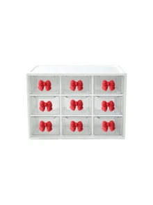 Drawer-Style Mini Cosmetic Organizer, Featuring Various Colored Bows, Transparent Plastic Stackable Storage Boxes, Multiple Designs, And Multiple Compartments. Suitable For Desktops, Offices, And Bedrooms, With A Smooth, Easy-To-Clean Surface. - Multicolor - View 14