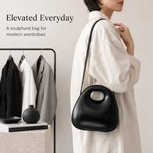 New INS Egg-Shaped Fashion Small Round Bag, Shoulder Handbag, Crossbody Bag, Creative Bag For Women And Students - Black - View 1