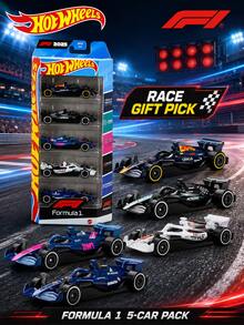 Mattel Hot Wheels Formula 1 2025 5 Paket, Set Mainan Mobil Balap Die-Cast Skala 1:64, Oracle Red Bull, Mercedes-AMG, BWT Alpine, MoneyGram Haas dan Atlassian Williams Racing Toys, Koleksi Grid F1 untuk Penggemar Balap, Hadiah Ulang Tahun/Liburan/Natal yang Ideal - MultiWarna - View 1