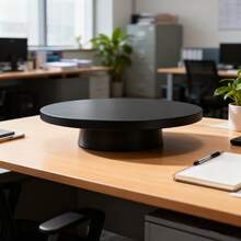 14cm (5.51in) Electric Rotating Display Stand, USB Powered Automatic Turntable, Adjustable Direction, Frosted Non-Slip Base, 360° Photography Display Platform, Compact Space-Saving Design, Suitable For Jewelry, Figurines, Photography, Live Streaming - Black - View 1
