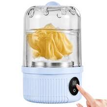 1pc Portable Rechargeable Mini Washing Machine, Mini Laundry Cup For Underwear And Socks, Travel Portable, Small Washing Machine For Business Trip, Lightweight And Portable, Home And Dorm Essential, Personalized Gift For Girlfriend, Family, Relatives And Friends - Multicolor - View 2