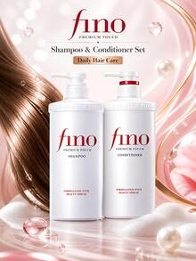Fino Premium Touch High-End Hair Care Set Shampoo & Conditioner, Essence-Infused Formula, Smooths Frizz, Repairs Split Ends, Creates Voluminous & Full Hair - Shampoo+Conditioner - View 9