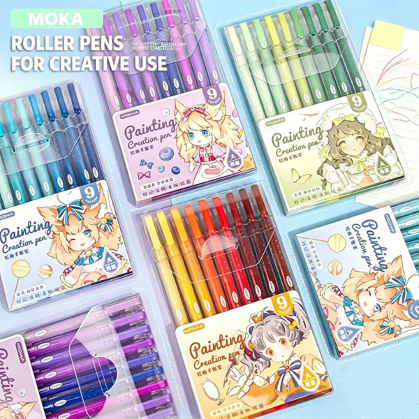 Pulpen Stabilo Baru untuk Menulis Jurnal, Pulpen Netral Warna Gradien, Pulpen Berwarna-warni, Pulpen Warna untuk Dekorasi Jurnal Kreatif