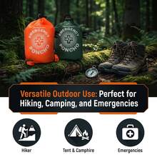 Emergency Rain Poncho, Lightweight Waterproof Hooded Survival Blanket Poncho, Suitable For Camping, Hiking, Outdoor Travel - Multicolor - View 5