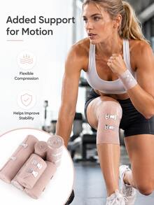 Premium Elastic Compression Bandage – High-Compression Wrap With Extra Clips; Suitable For Sports, Wrists, Ankles, And Feet. Durable Polyester Construction; Ideal For Wrist Wraps, Ankle Support, And Outdoor Activities. - Multicolor - View 5