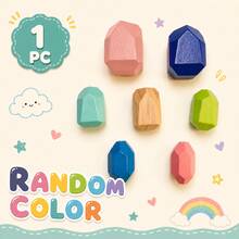 36pcs/20pcs Kids Wooden Balance Stones, 3+ Years, Colorful Rock Stacking Blocks, Mixed Sizes, Montessori Fine Motor Construction Toy, Open-Ended Family Game, Birthday And Eid Gift - Multicolor - View 12