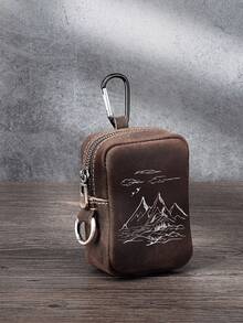 Simple Line Print Storage Bag With Zipper, Key Pouch, Card Holder, Belt Loop, Waist Bag, Running/Sports Mini Hanging Bag, Casual Outdoor Bag - Multicolor - View 14