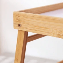 Solid Bamboo Folding Bed Table, Simple Home Breakfast Table, Foldable Laptop Table, Bamboo Folding Computer Table, Bed Study Table, Home Office Breakfast Table, Portable Breakfast Table, Suitable For Multiple Scenarios. - Maple - View 4