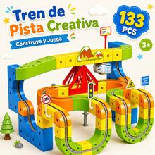 133-Piece 3D Anti-Gravity Electric Train Track Set, DIY Assembly Toy With Firm Link Structure - Multicolor - View 1