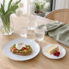 50/25/20/10pcs Minimalist White Dinner Plate/Tray Set, 7.5 Inch/10.25 Inch Dinner Plate, Food Tray, Fruit And Snack Platter, Dessert And Salad Plate, Cheese And Candy Tray, Multi-Purpose Tableware For Party, Wedding, Birthday, Picnic, Holiday Events, Easy To Clean, Suitable For Home And Event Elegant Table Setting. Teller, , Platte, Tablett Serviertablett, Service Plate, Party Dinner Plate - View 3
