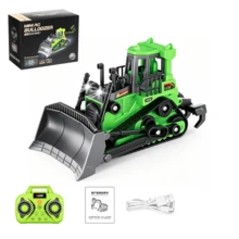 1:64 Desktop Mini Alloy Remote Control Bulldozer, 2.4G Wireless Phone APP Control With Lights, Rechargeable Realistic Engineering Model, Fun Desktop Toy Gift For Boys And Girls, Portable RC Toy Car, Ideal Children's Game Gift Toy - Multicolor - View 6