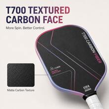 BSKT T700 Carbon Fiber Pickleball Paddle Set, Matte Textured Surface, Honeycomb Core Structure, TPU Edge Guard, Advanced Sports Equipment For Adults - Multicolor - View 3