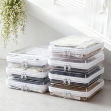 3pcs Transparent Zipper Storage Boxes With Lids, Clear Organizer Boxes, Durable Travel And Electronic Device Storage, Durable Plastic Organizer Boxes, Suitable For Craft Materials, Hair Ties, Hair Accessories, Jewelry Organization And Storage, For Home Decor, Craft Room, Office - White - View 6
