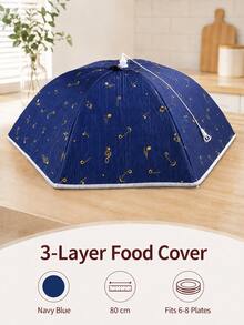 Large Round Foldable Vegetable Cover - Carbon Steel Frame With Fabric, Suitable For Kitchen Countertop And Dining Table Protection, Dust-Proof, Heat Retention, Vegetable Storage, Decorative Kitchenware, Sturdy Structure, Ideal For Cooking Enthusiasts, Fashionable Kitchenware, Durable Material, Food Protection Cover, Home Chefs - Multicolor - View 17