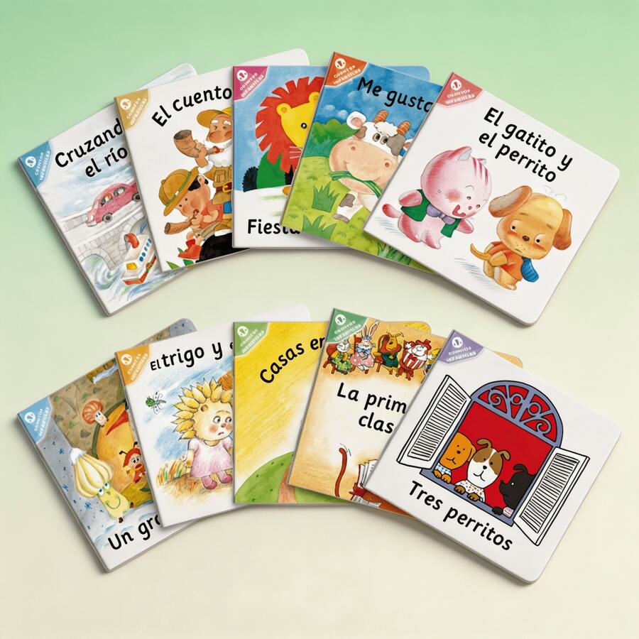 1. 10 Books Spanish Cartoon Story Book Set - Multicolor - View 1
