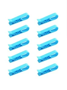 10/20pcs Garbage Bag Clips, Practical Sealing Clips, Non-Slip Trash Can Clips, Garbage Sorting Tools, Men's Tools - Blue - View 9