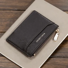 Baellerry New PU Wallet Men's Short Zipper Coin Purse Thin Driver License Card Holder ID Case - Multicolor - View 3