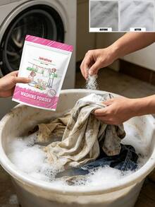 jakehoe Cleaning Laundry Detergent, Easy To Rinse, Low Foam, Strong Stain Removal, Odorless, Suitable For Home Use. Fine And Moderate Foam, Rapid Dissolution, Easy To Rinse, Reduces Rinsing Cycles, Saves Water And Time. Powerful Removal Of Daily Stains, Sweat Stains And Dirt, Deep Cleans Fibers, Leaves Clothes Fresh And Soft After Washing. - Powdery - View 2