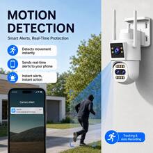 JOOAN Outdoor WiFi PTZ Dome Security Camera CAM720 APP 10X Zoom Two-Way Audio Full Color Night Vision Motion Detection Alarm Home Monitoring Supports Cloud And SD Card Storage - Black and White - View 9