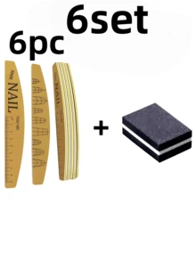 2pcs 100/180 Grit Professional Double-Sided Sandpaper Nail Files, Suitable For Acrylic Nails And Natural Nails, Washable And Durable, With Ruler And Nail Shape Templates, Manicure Tools Nail Care Supplies - Multicolor - View 16